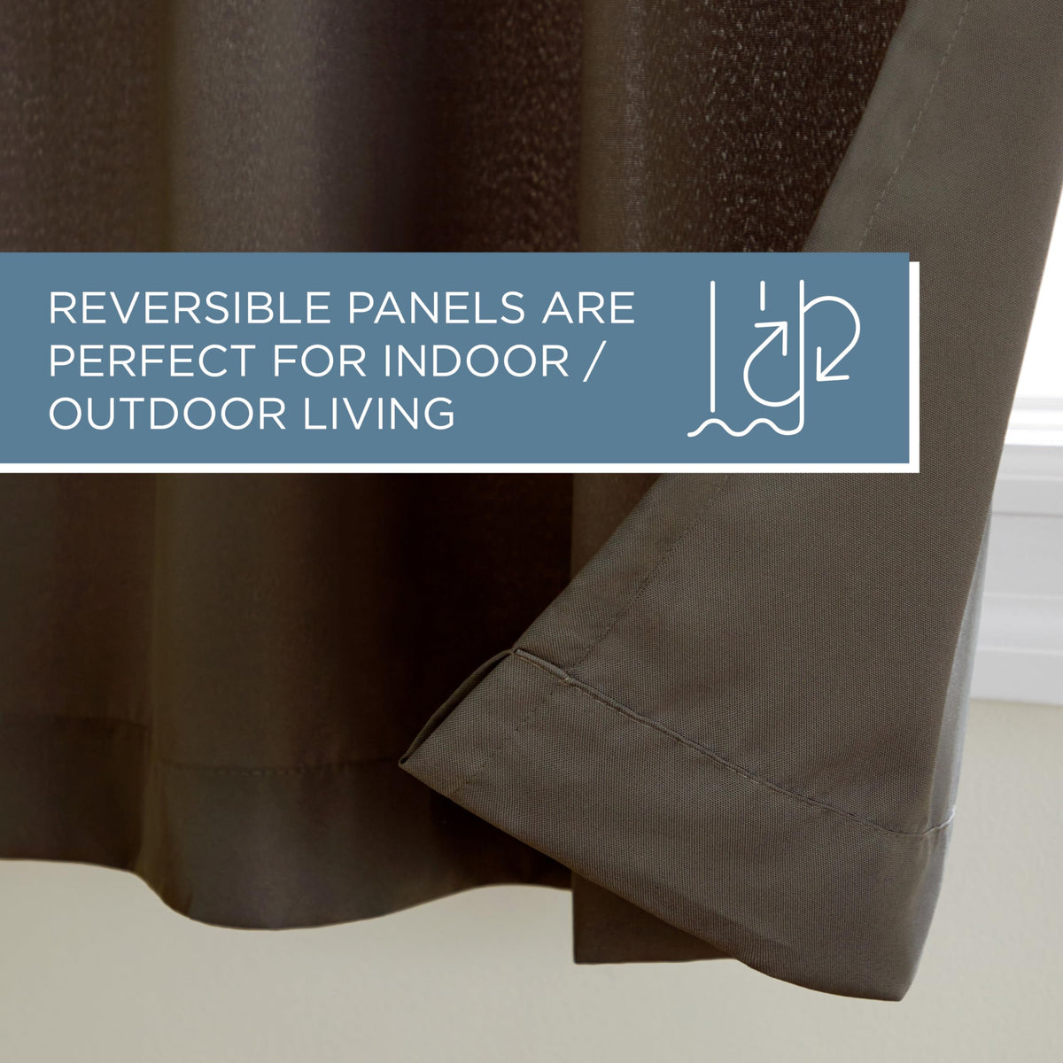 Town and Country Basics Cabana curtains 2-pack provides versatile indoor/outdoor privacy options.