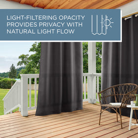 Town & Country Basics Cabana easy spot-clean curtain for quick maintenance.