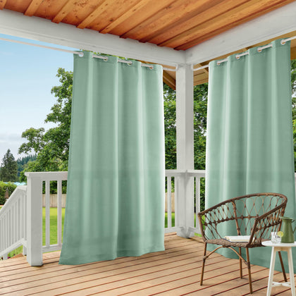 Town & Country Basics Cabana solid heavyweight curtain with grommet top for durable indoor outdoor privacy