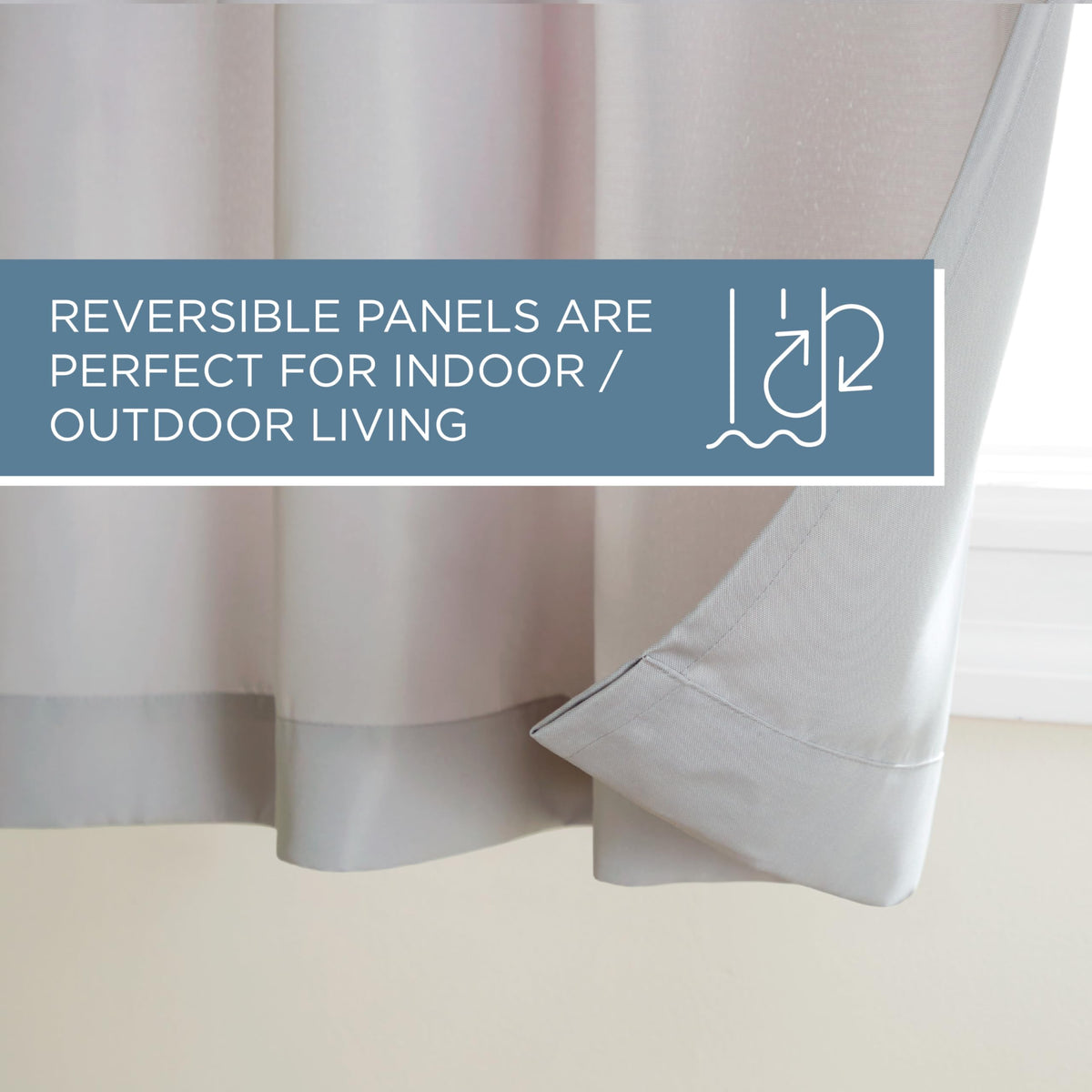 Eight rust-proof grommets enable durable outdoor hanging