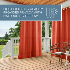 TOWN AND COUNTRY BASICS Cabana panels offer privacy while still letting light through.
