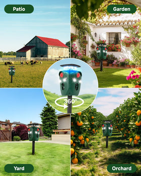 Towne Hall Farm ultrasonic frequencies deter animals without chemicals.
