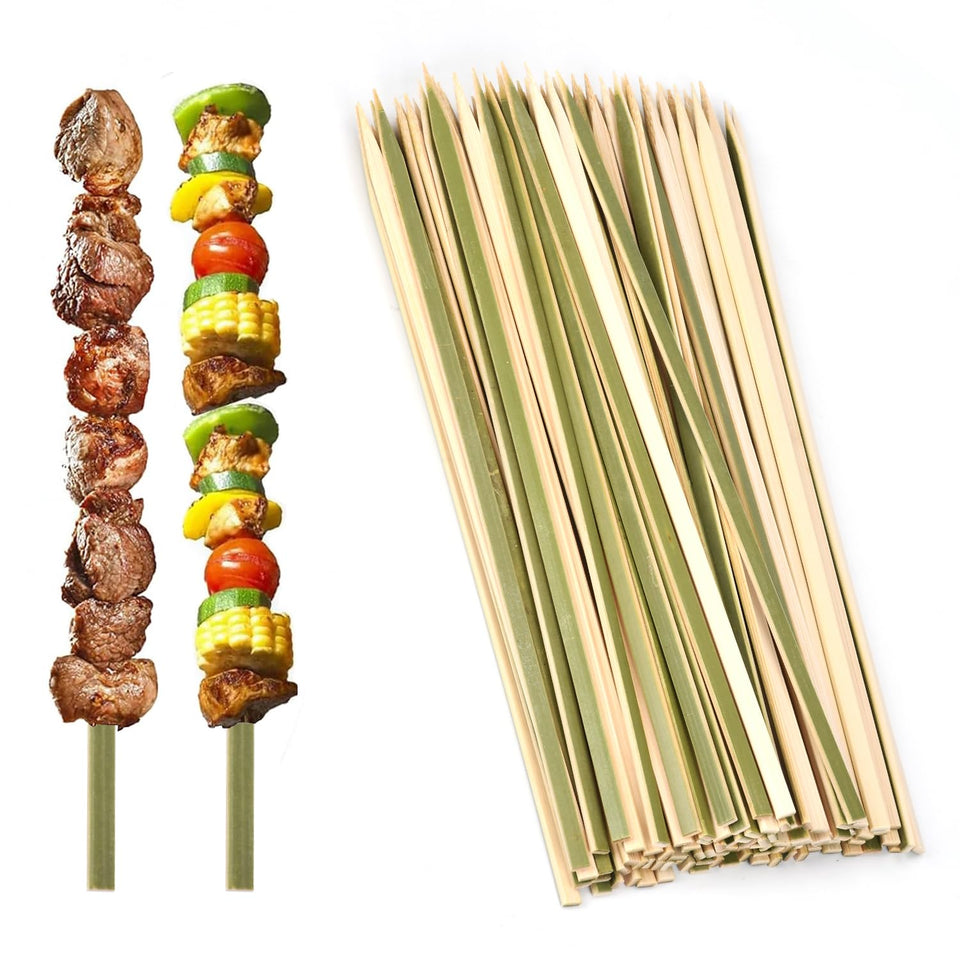TOXINYUAN 12-inch flat wide bamboo skewer ready for grilling and kebabs