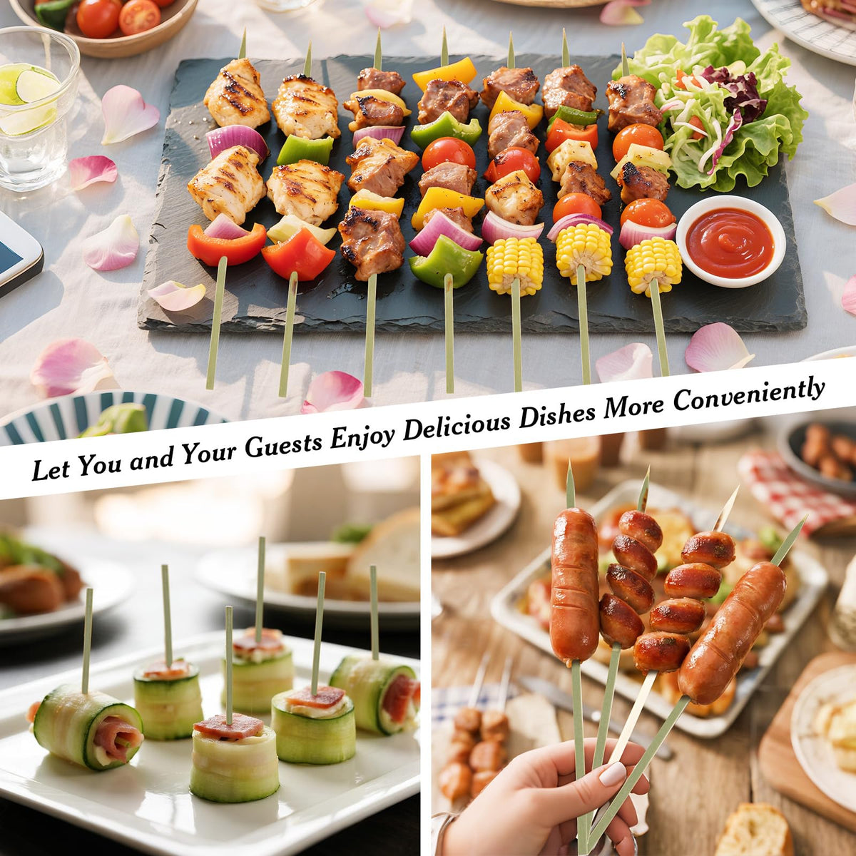 TOXINYUAN eco-friendly reusable bamboo skewers for sustainable grilling
