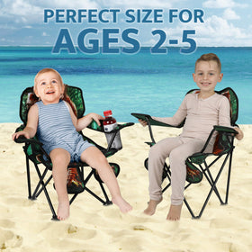 Toy To Enjoy outdoor dinosaur kids chair folded compact for car storage and travel.