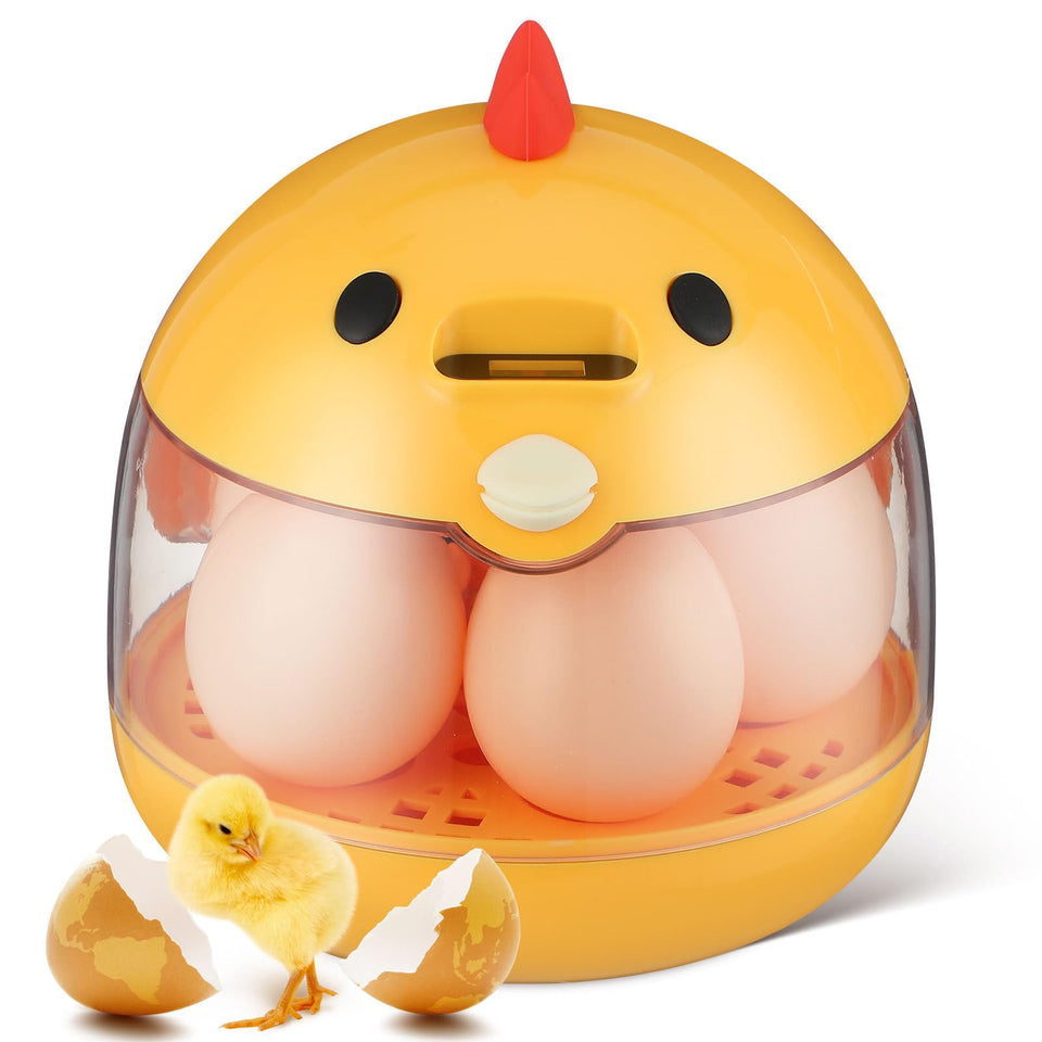 TOYANDONA 5-Egg Incubator with digital display monitors temperature and humidity in real time.