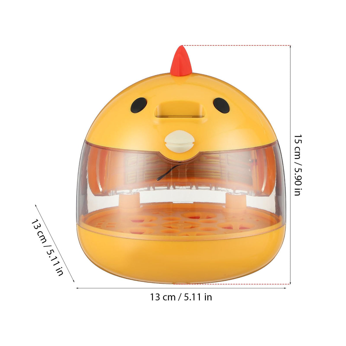 TOYANDONA incubator with transparent observation window for easy hatch status checks.