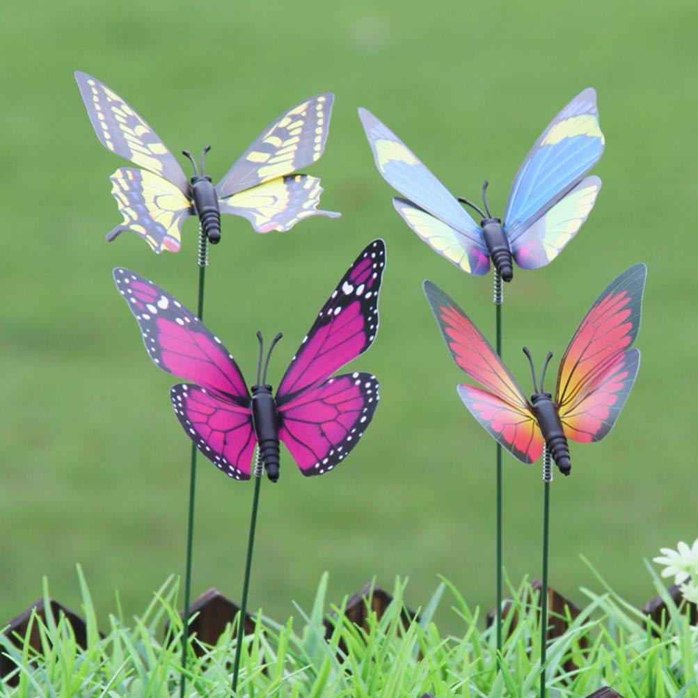 TOYANDONA butterfly stake craft-friendly DIY decoration