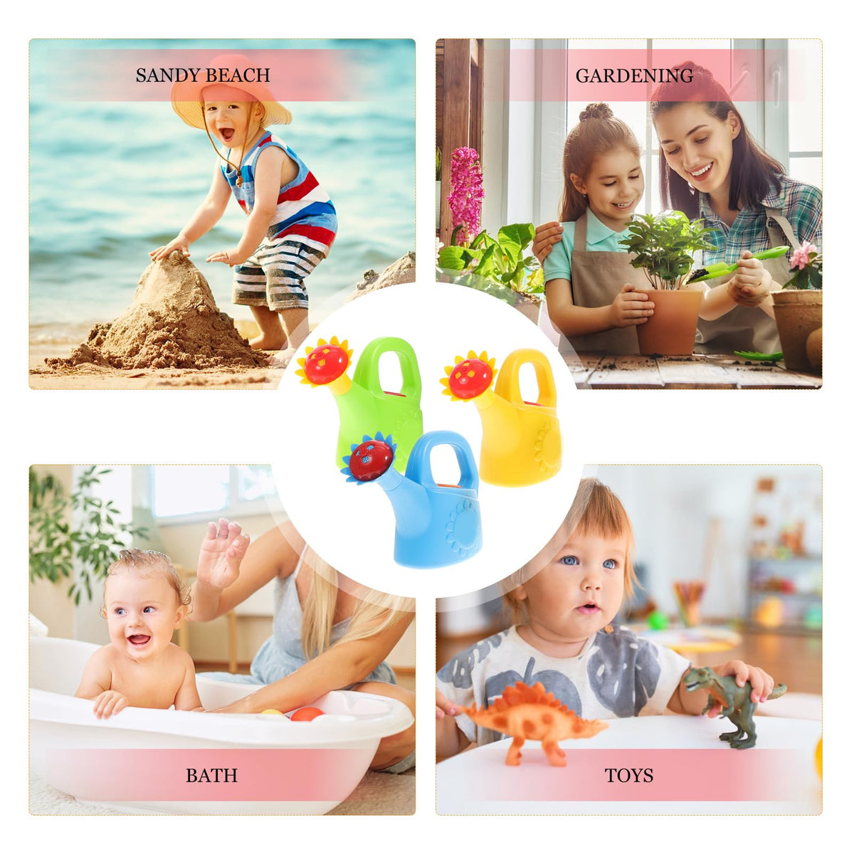 TOYANDONA compact, easy-to-use watering can for kids' gardens.