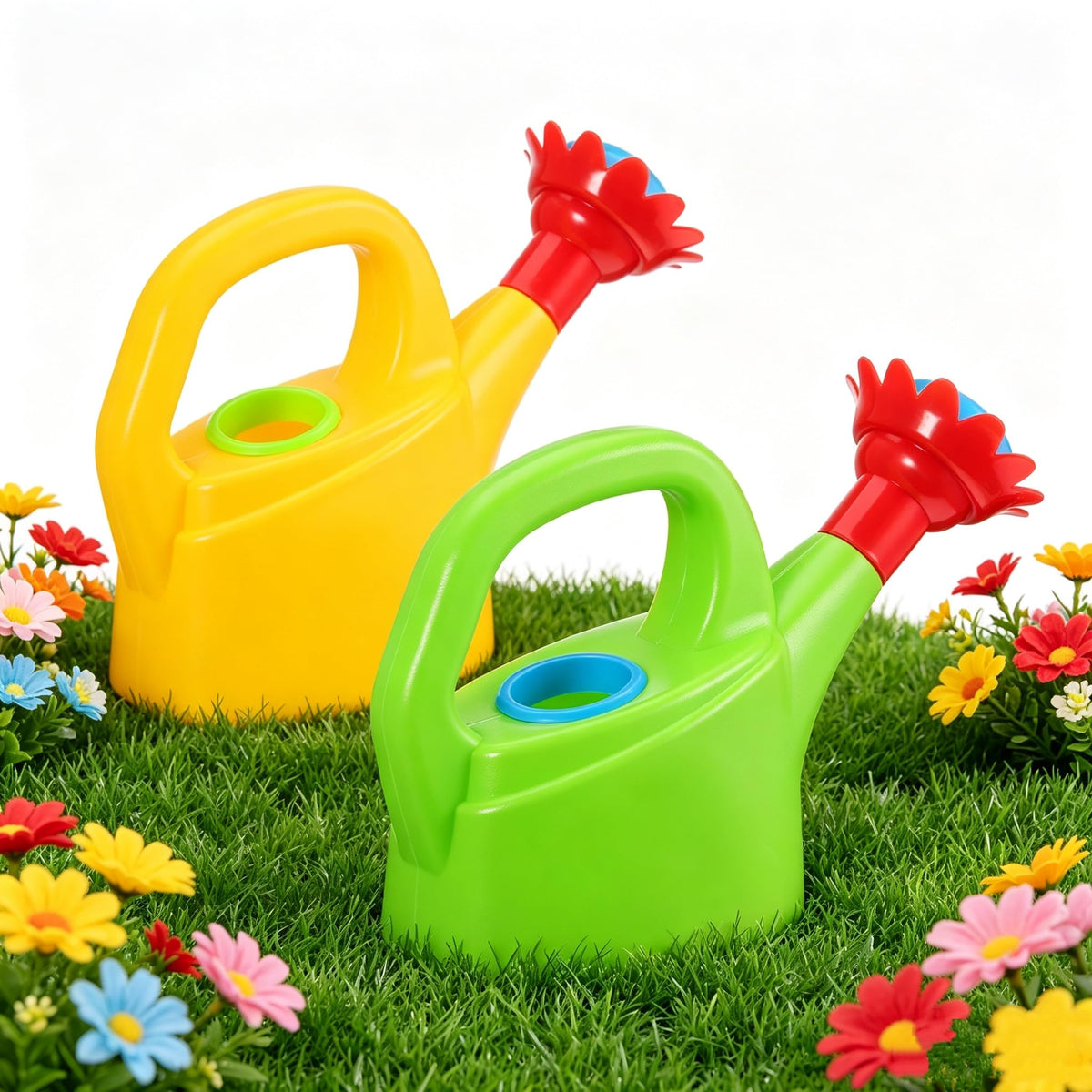 TOYANDONA plastic watering cans designed for beach and sand play.