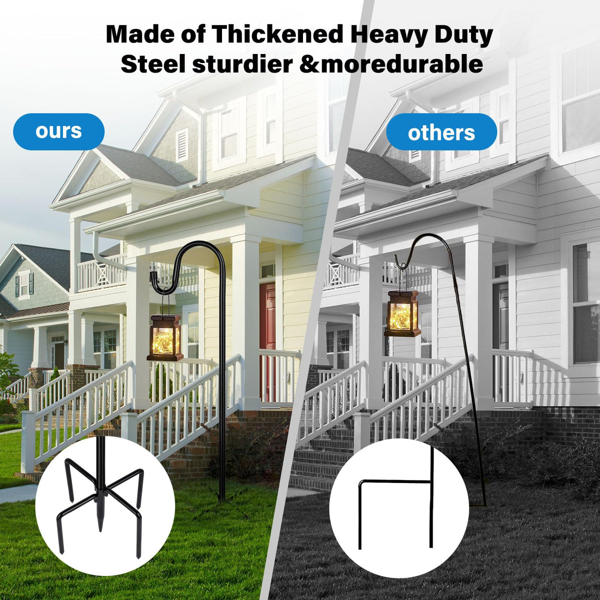 ToyHotels backyard garden display uses lightweight hooks for easy setup.