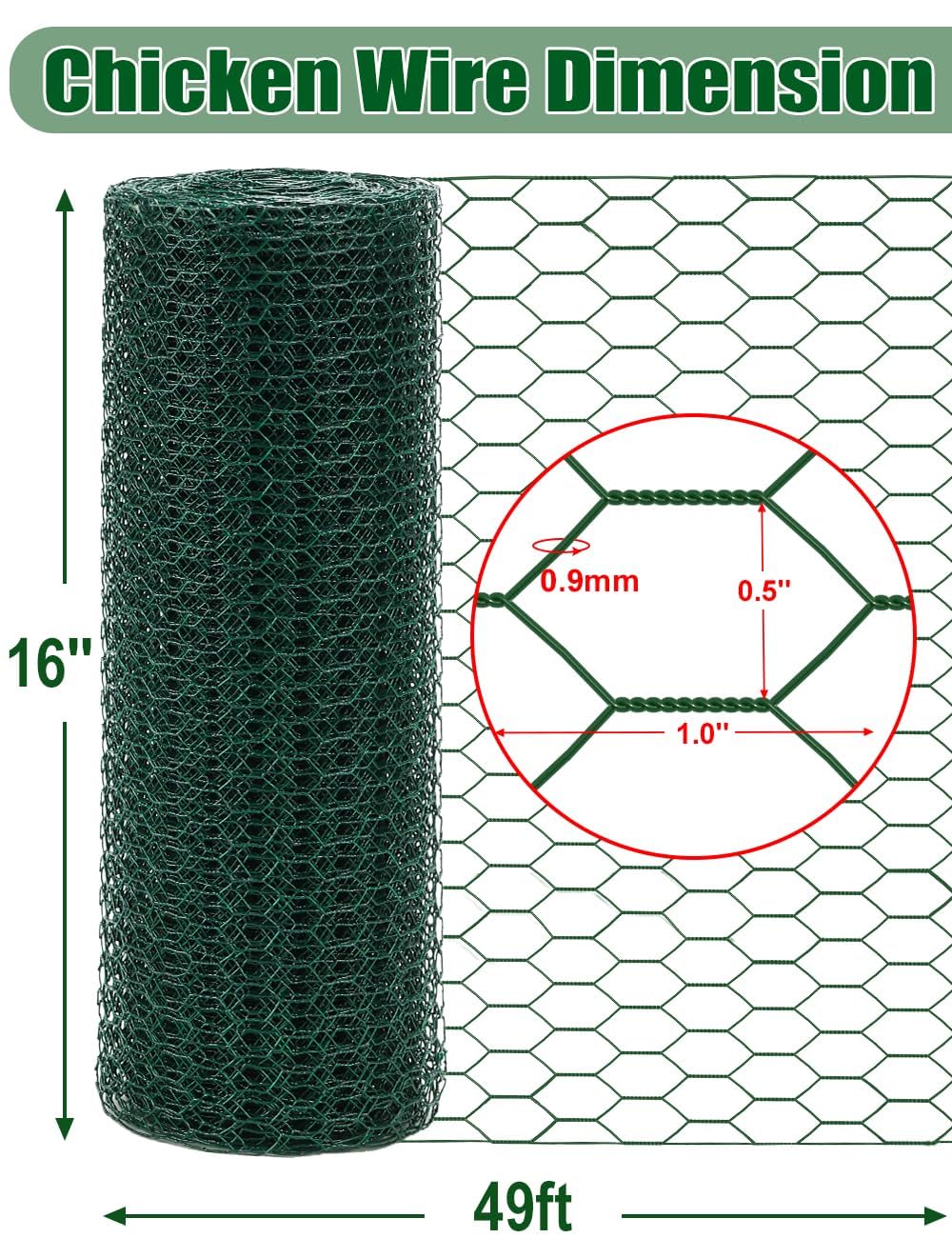 TOYPOPOR rustproof garden netting protecting plants from small animals.