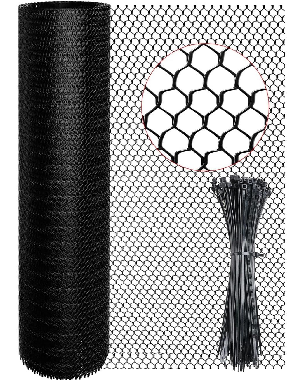 TOYPOPOR chicken wire mesh protects garden plants from pets and intruders.
