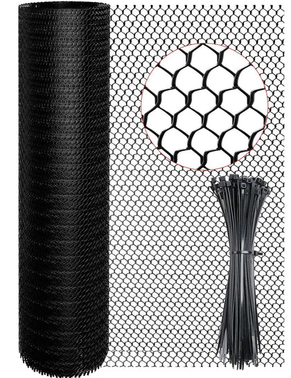 TOYPOPOR chicken wire mesh protects garden plants from pets and intruders.