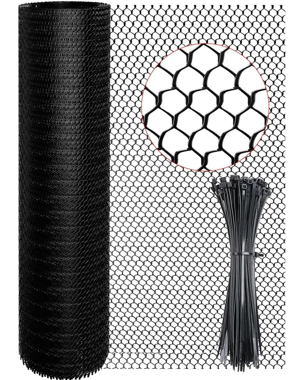 TOYPOPOR chicken wire mesh protects garden plants from pets and intruders.
