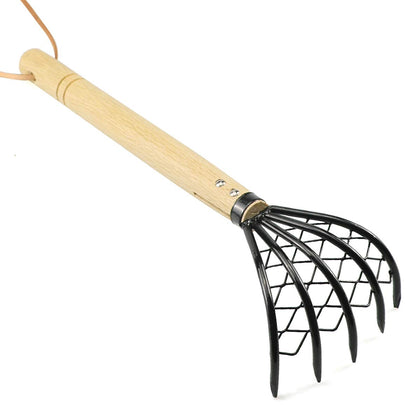 TOYPOPOR claw rake with mesh net for 15-inch shell digging and tide pooling.