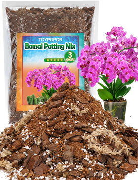 TOYPOPOR orchid potting mix bag ready for repotting and healthy orchid roots.
