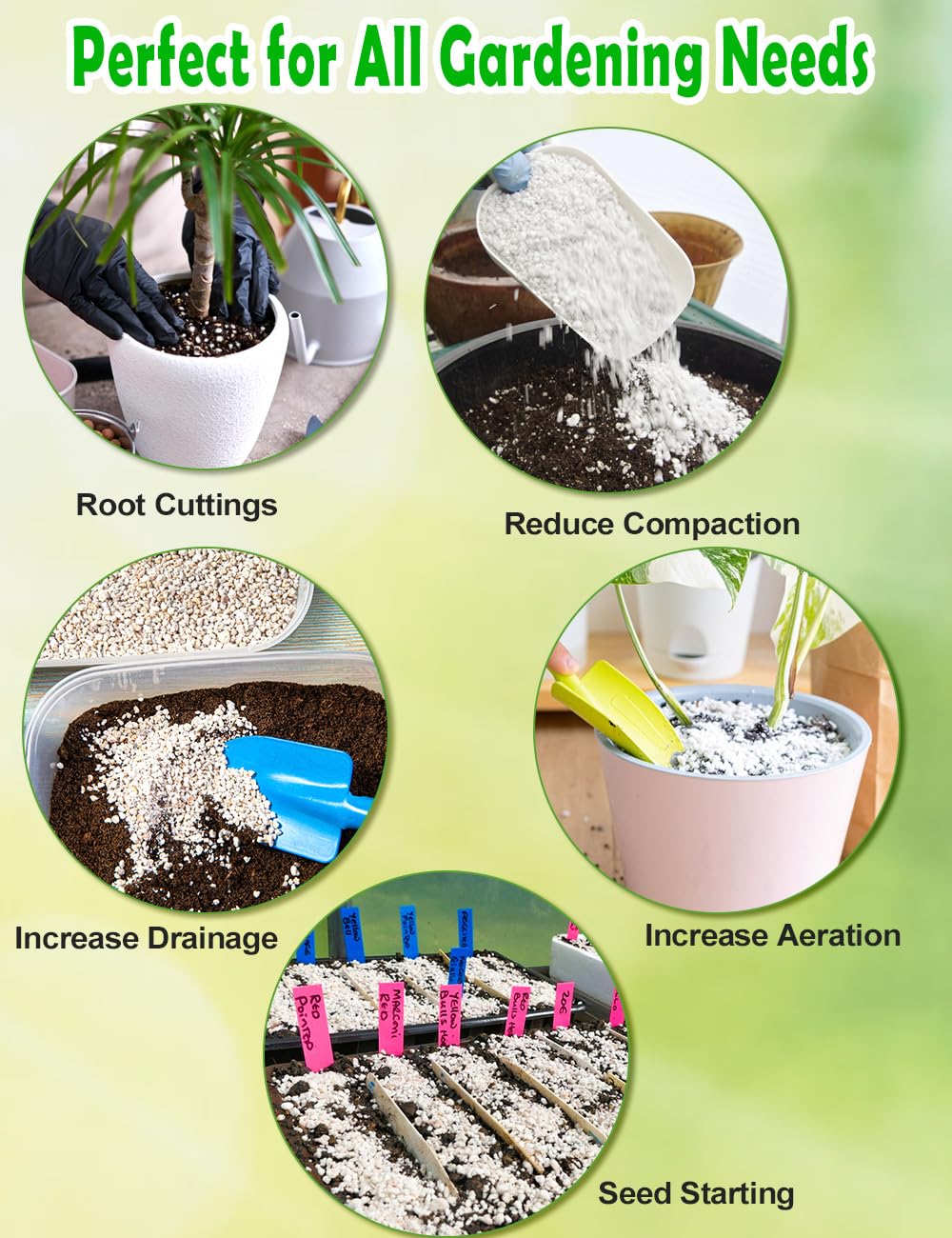 TOYPOPOR Perlite bag opening shows a ready-to-use soil conditioner.