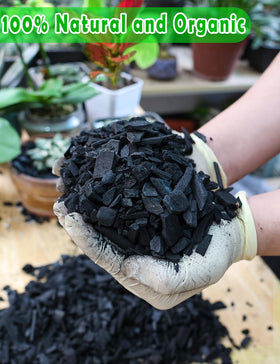 TOYPOPOR Horticultural Charcoal porous structure enhances soil aeration around roots.