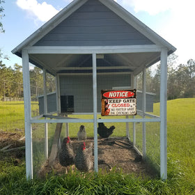 TP GLOBAL warning chicken sign easy mount with foam tape or nails