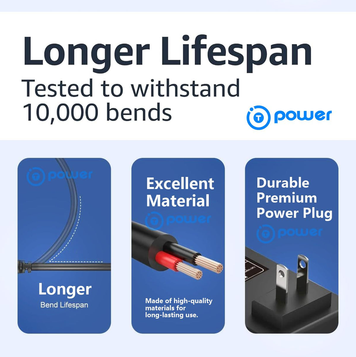 T POWER 12V charger black body highlights durable, portable power accessory.