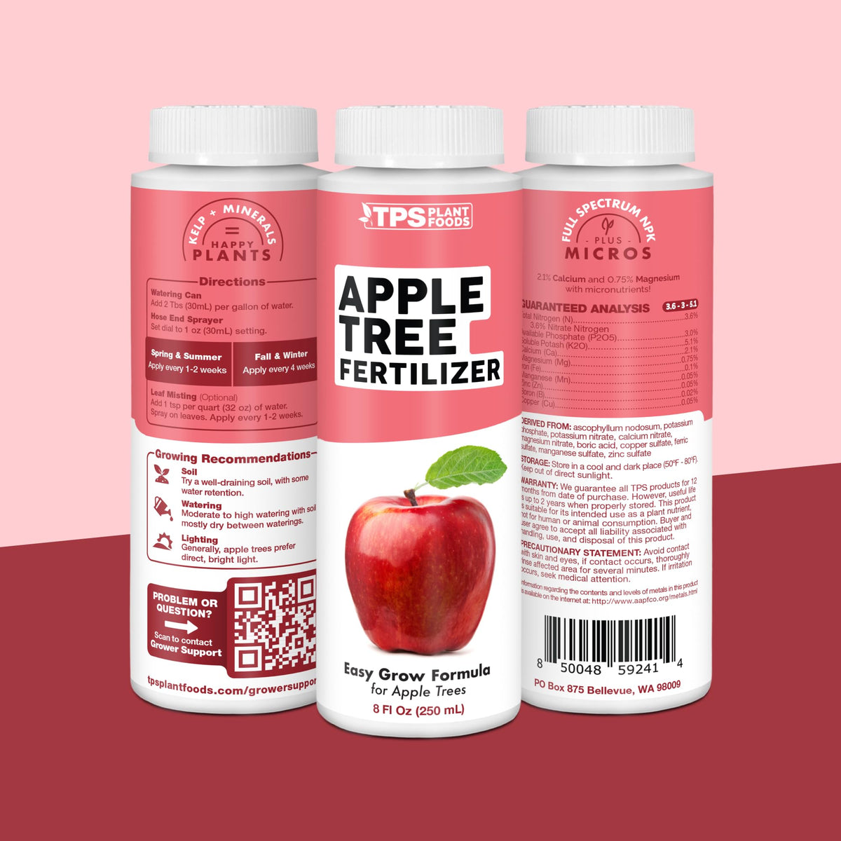 TPS NUTRIENTS Apple Tree Fertilizer applied around an apple tree in yard.