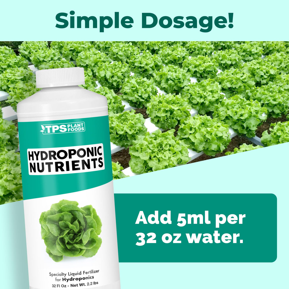 TPS NUTRIENTS balanced-nutrition formulation enables steady feeding for water-based crops.