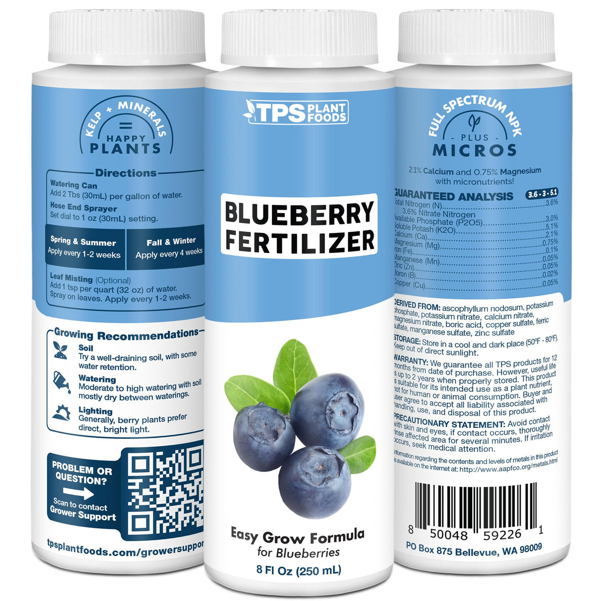 TPS NUTRIENTS Blueberry Fertilizer supports fruit production and root health