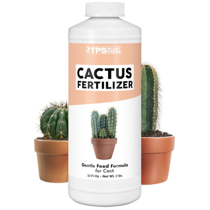 TPS NUTRIENTS cactus fertilizer bottle pour supports easy, even feeding for healthy cactus growth.