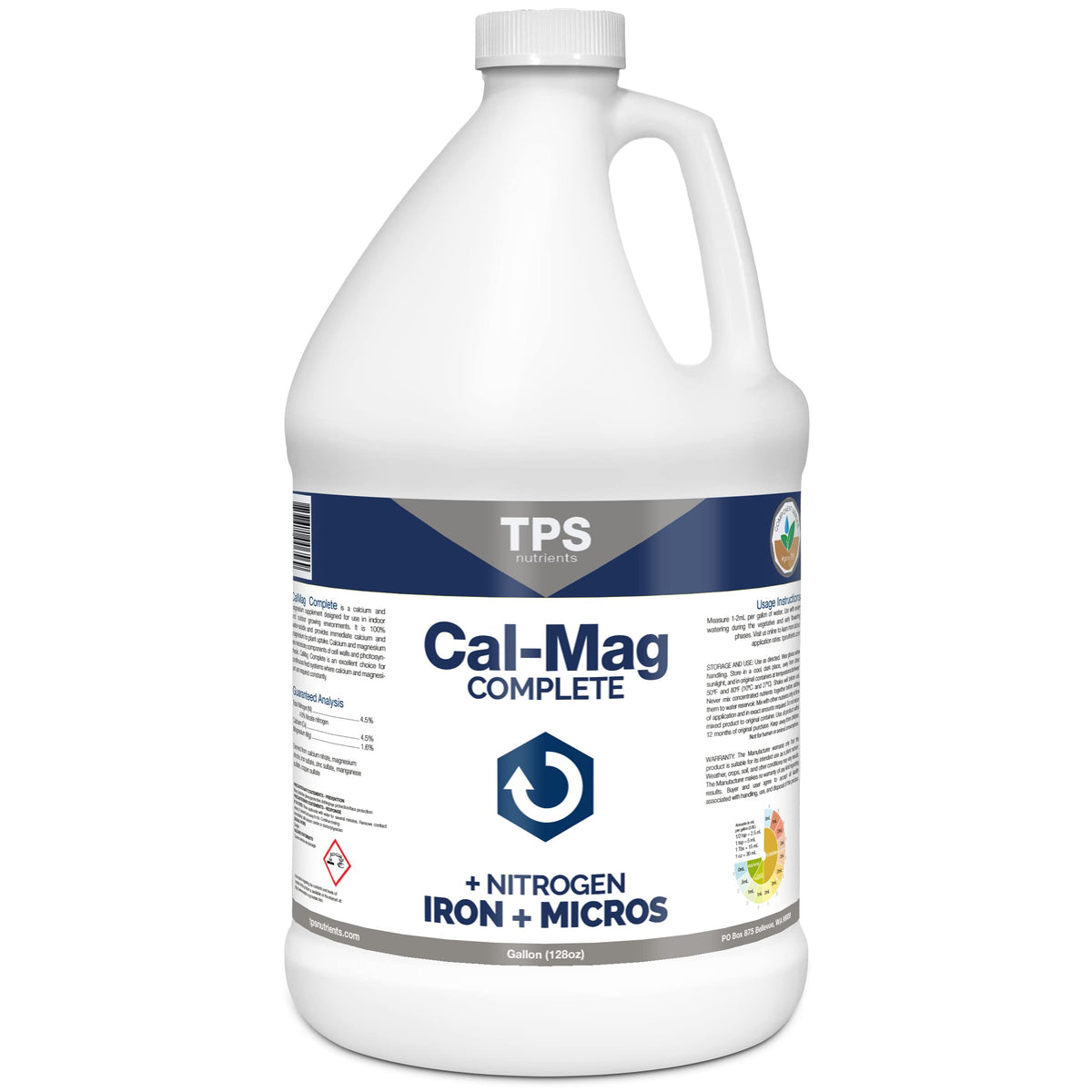 TPS NUTRIENTS Cal-Mag Complete bottle front showing essential nutrients for balanced plant growth