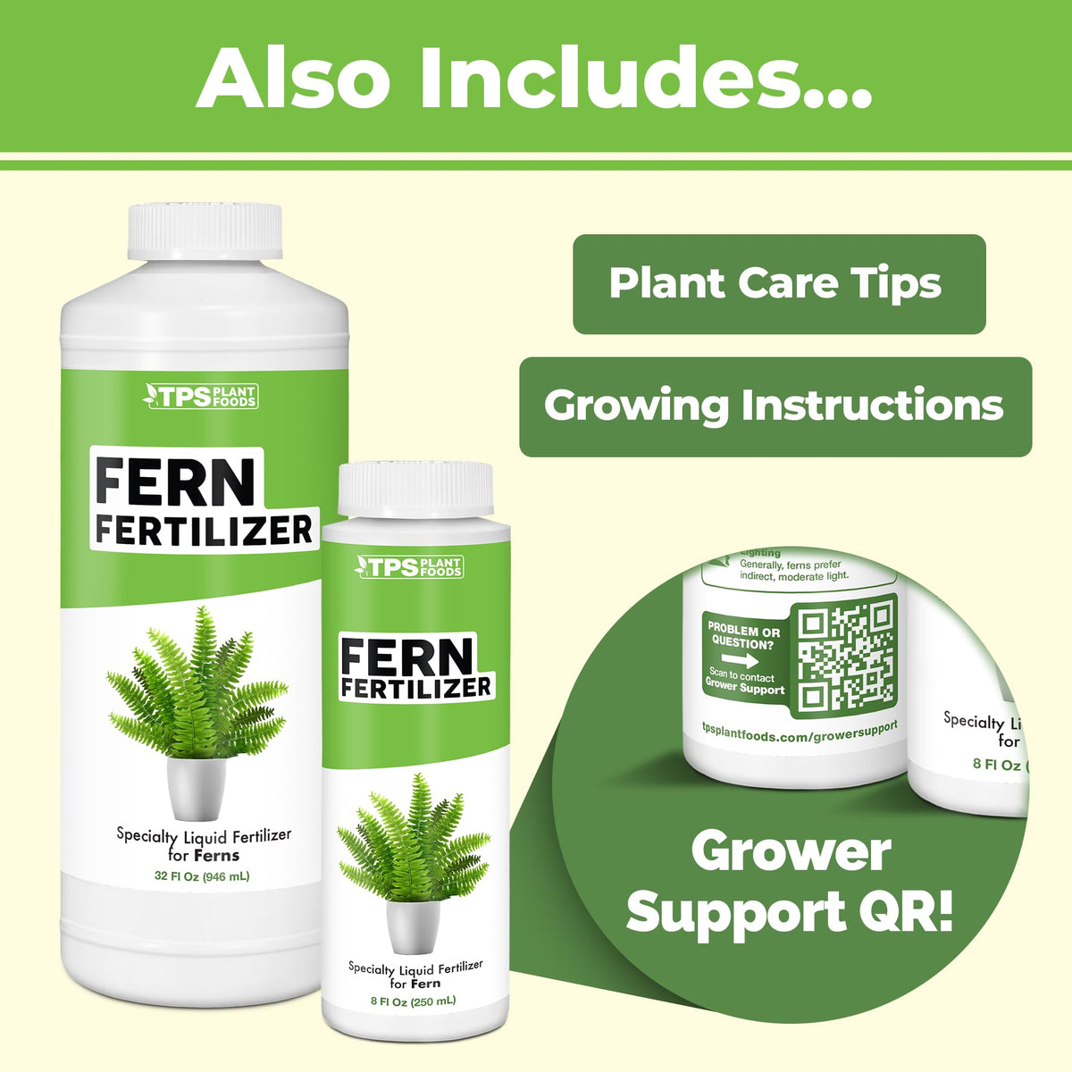TPS Nutrients Fern Fertilizer Made in USA label signals quality