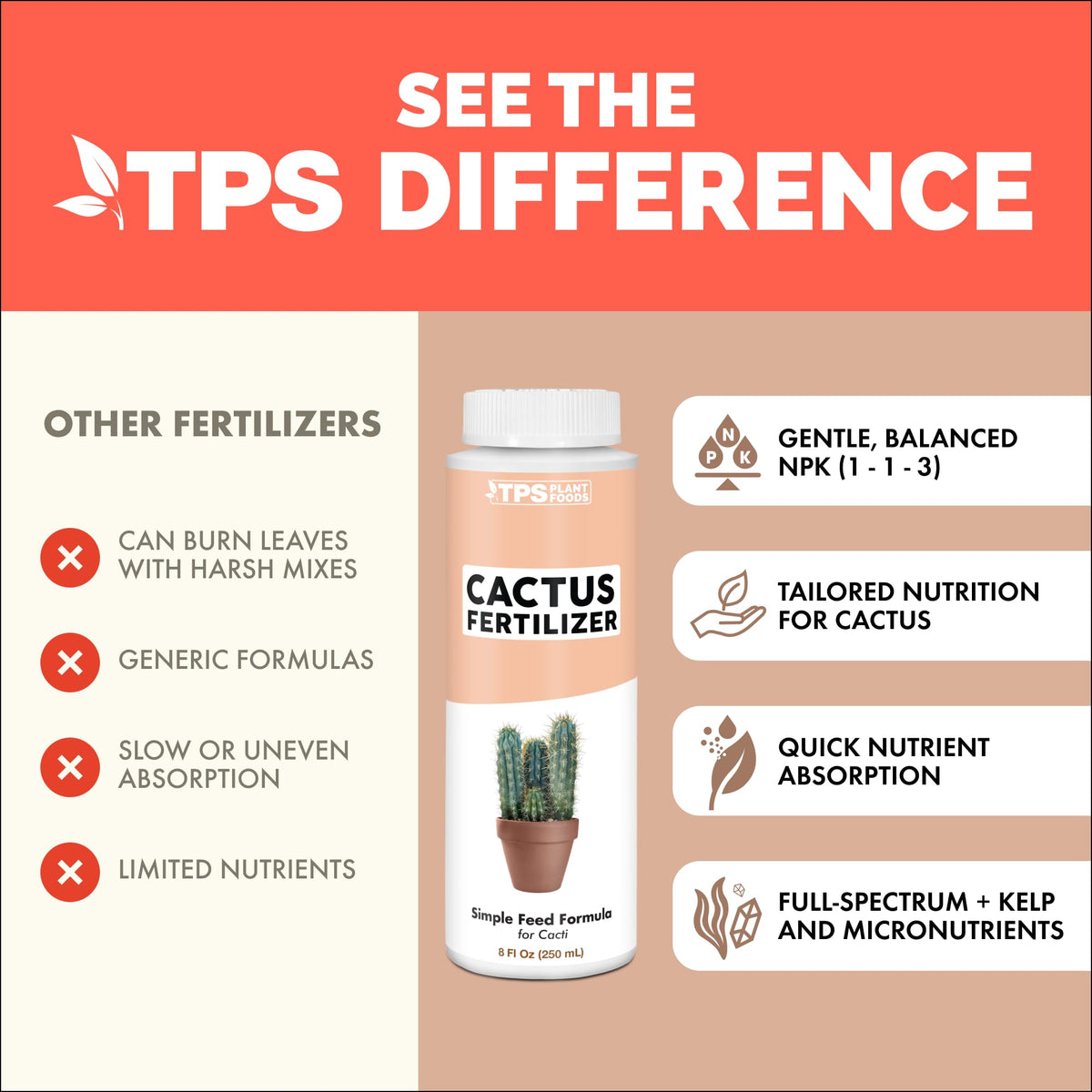TPS NUTRIENTS indoor cactus container garden highlights versatile use in home plant collections.