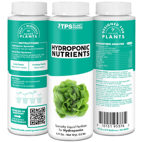TPS NUTRIENTS made-in-usa formula ensures consistent nourishment for hydroponic systems.
