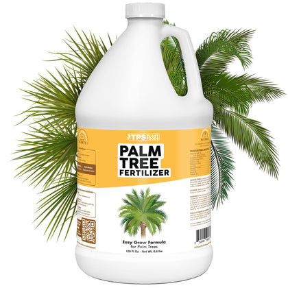 TPS NUTRIENTS palm tree fertilizer bottle promotes lush fronds and steady growth.