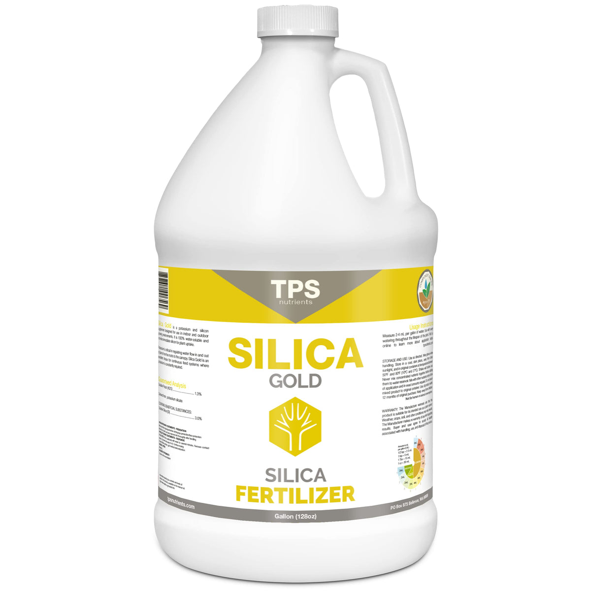 TPS Nutrients Silica Gold bottle for plant strength and growth support