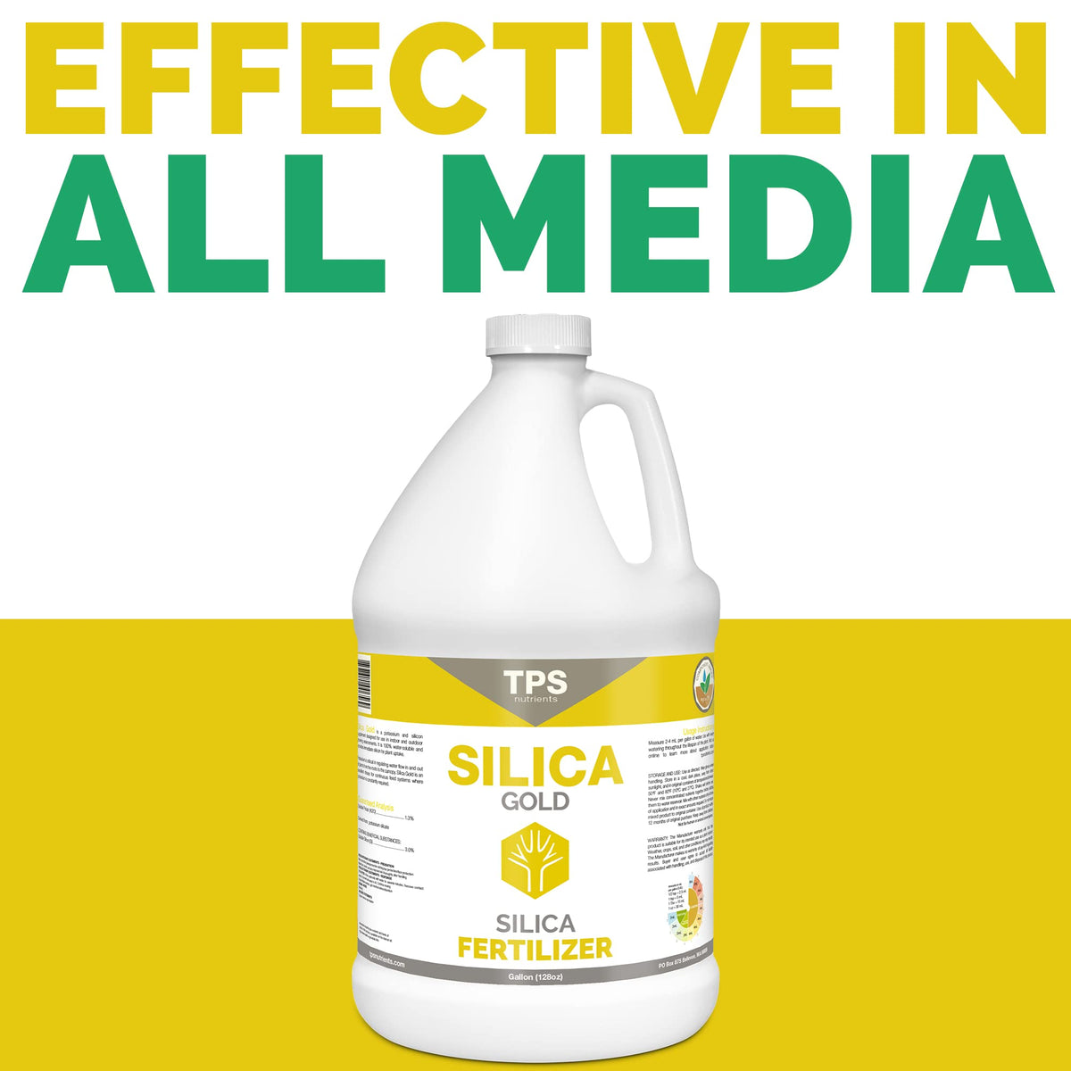 Silica Gold shown in a hydroponics setup as plant-friendly additive