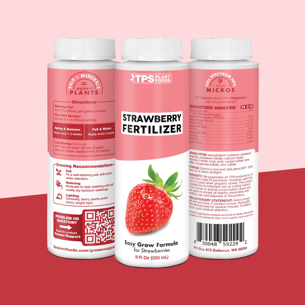 TPS NUTRIENTS Strawberry Fertilizer easy-pour simplifies feeding.