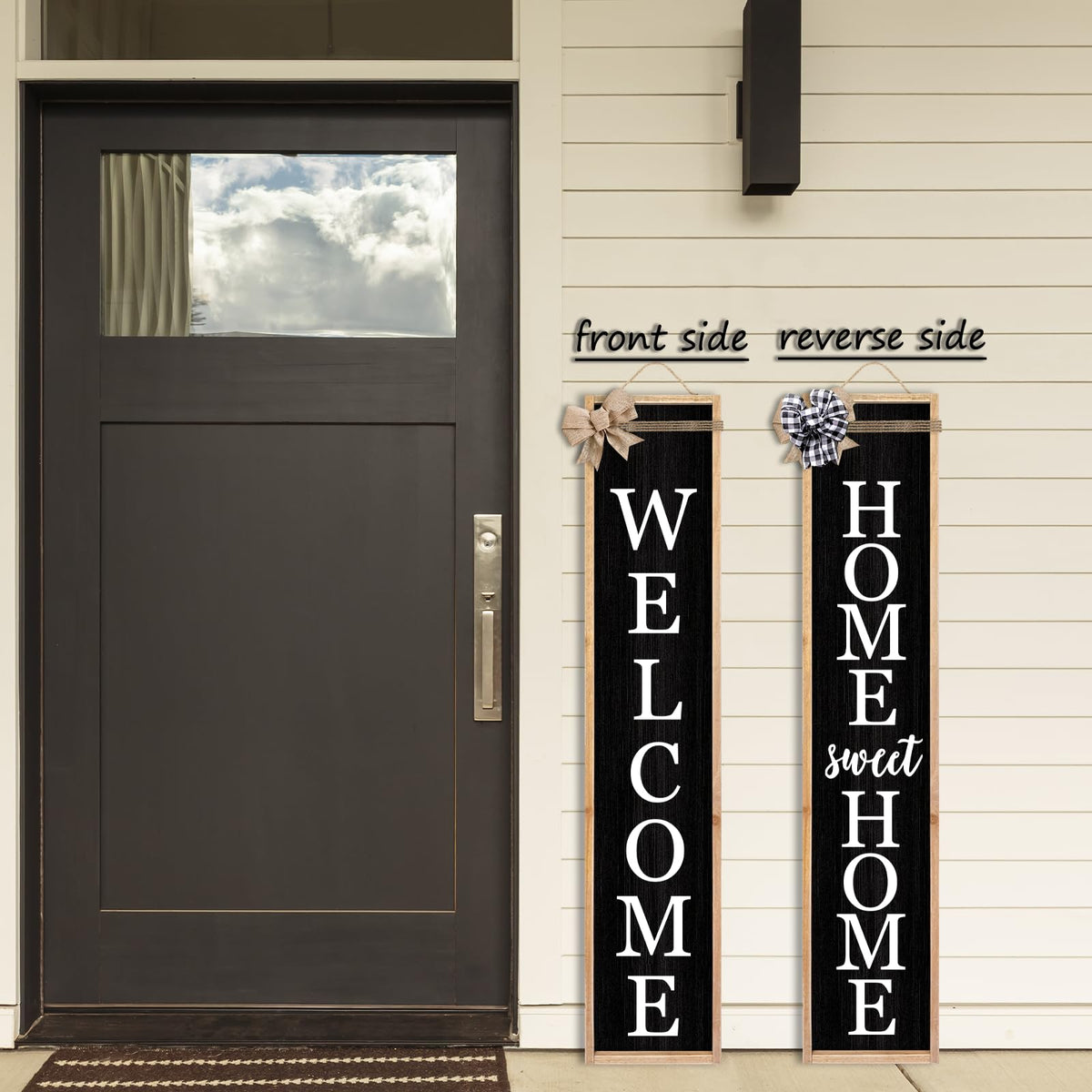 TQianJiang front door decor with rustic farmhouse charm.