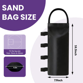 Tradesparker canopy leg fitting with adjustable straps for 15–50 mm frames
