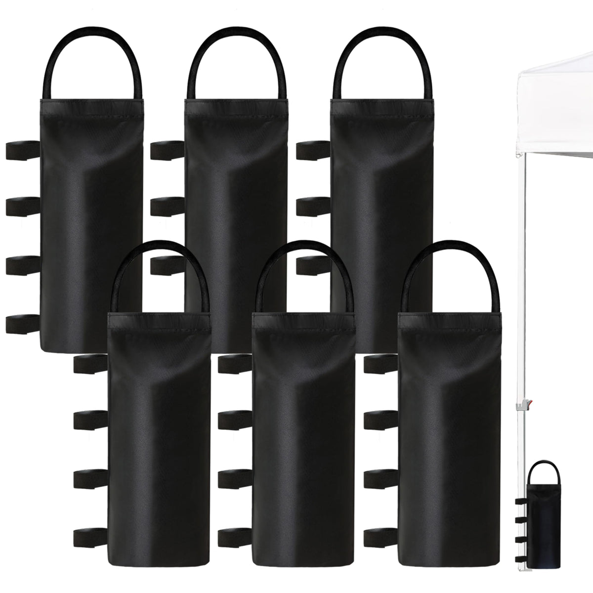 Tradesparker canopy weights packed for storage, showcasing compact design and easy handling