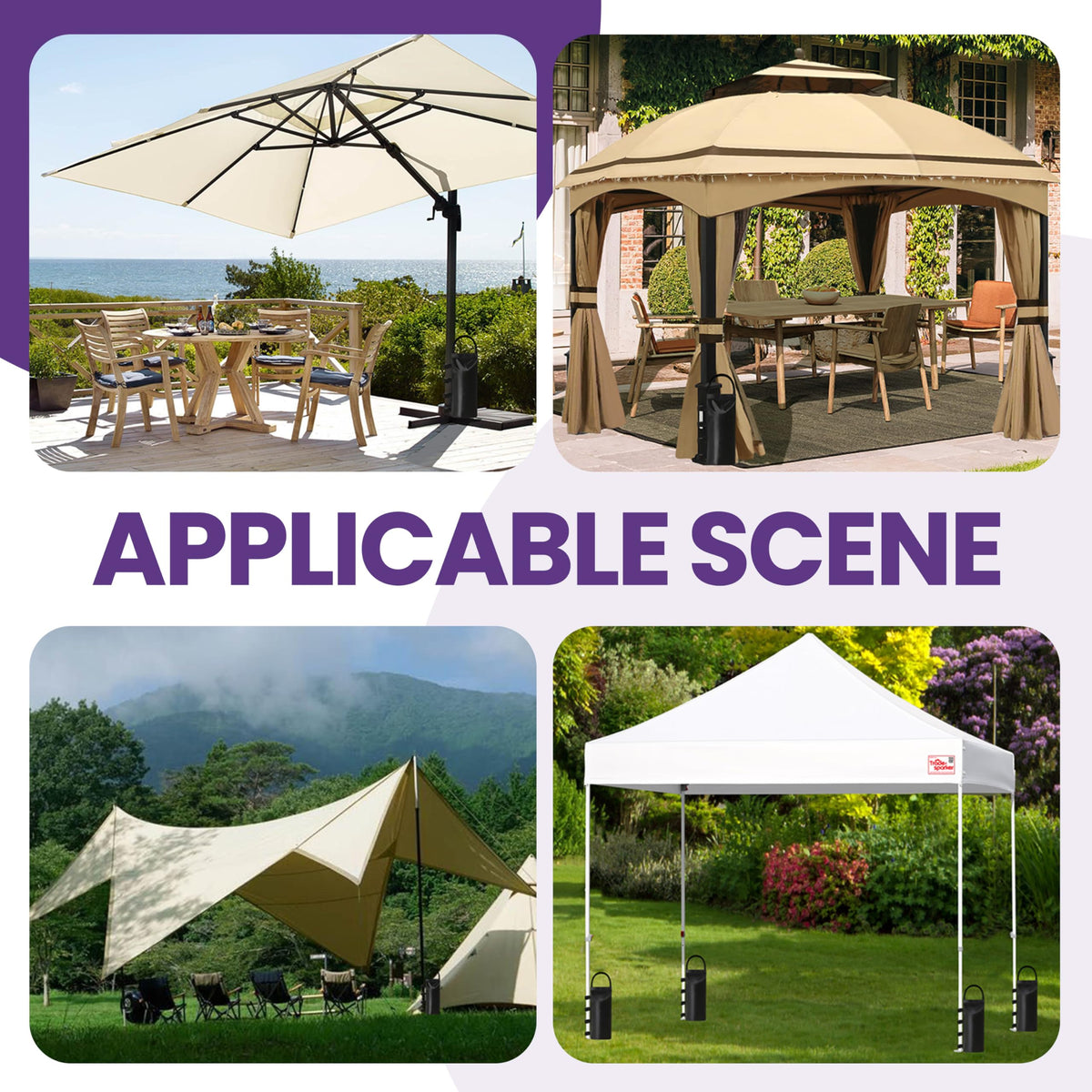 Tradesparker canopy weight top seal prevents spills during transport