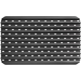 Traeger sear grate with 18.25 by 11.5 inch footprint on grill.