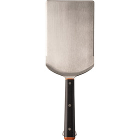 Traeger BAC793 XXL spatula beveled edge enables smooth flipping.
