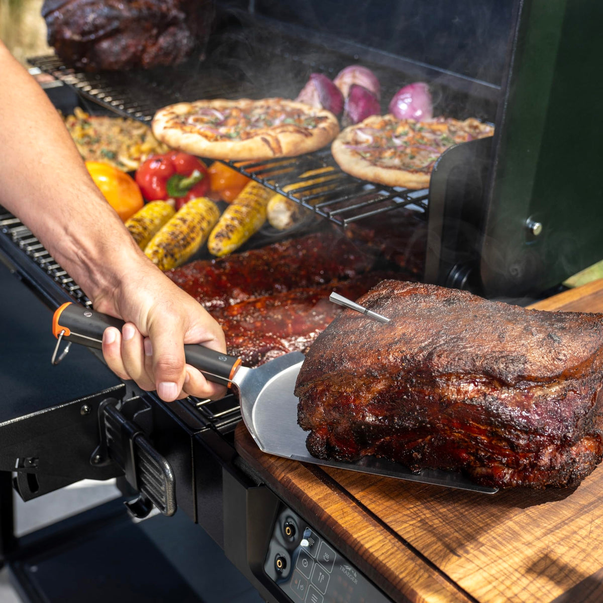 Traeger BAC793 XXL spatula handle is durable and dishwasher-safe.