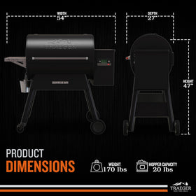 Traeger Ironwood 885 with WiFIRE control allows remote monitoring.