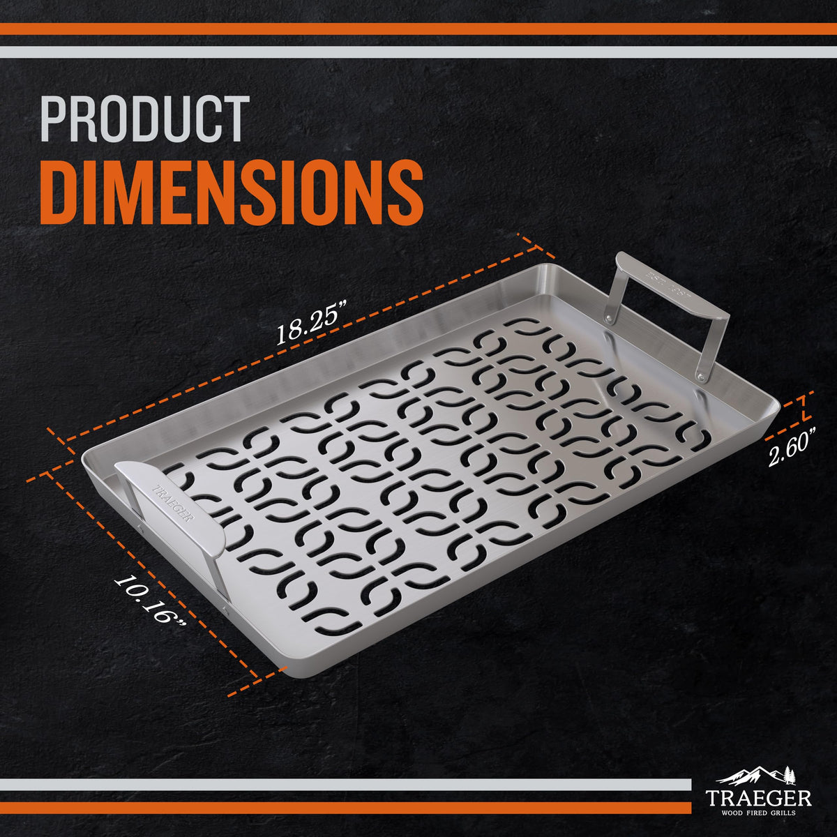 Traeger ModiFIRE stainless steel tray shows durability and easy cleanup after grilling.
