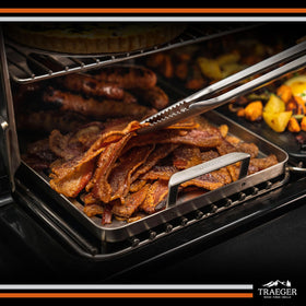 Traeger ModiFIRE tray prevents sticking and breakage of delicate foods.