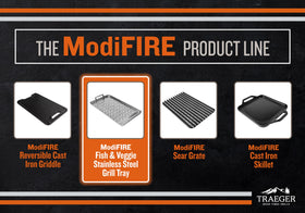 Traeger ModiFIRE tray cleans easily after flavorful outdoor meals.
