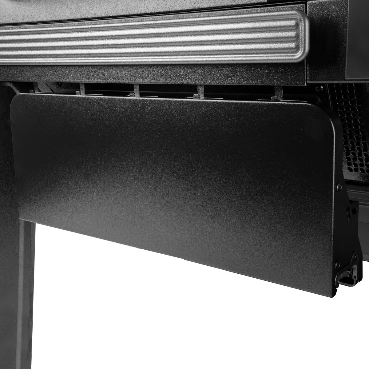 Traeger P A L Front Shelf high temperature powder coating for long lasting finish