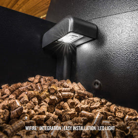 Traeger App alerts you when pellet levels are low.